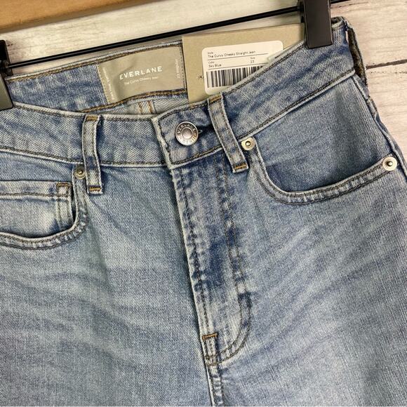 Everlane The Curvy Cheeky Straight Jean Sky Blue Size 23 - Picture 4 of 5